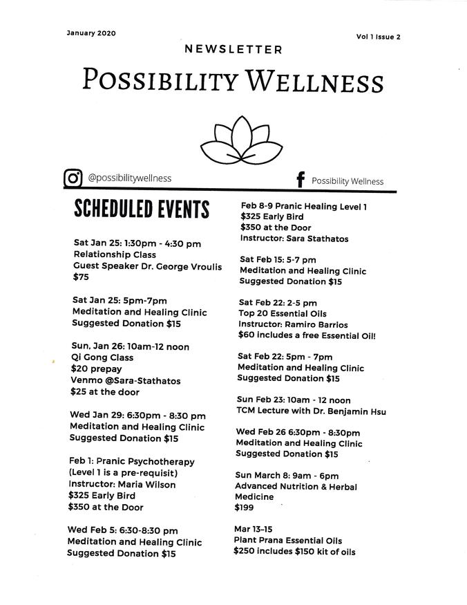 Possibility Wellness Newsletter