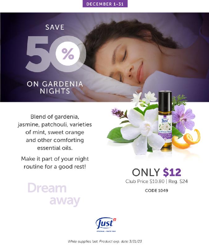 December JUST-USA Gardenia Nights