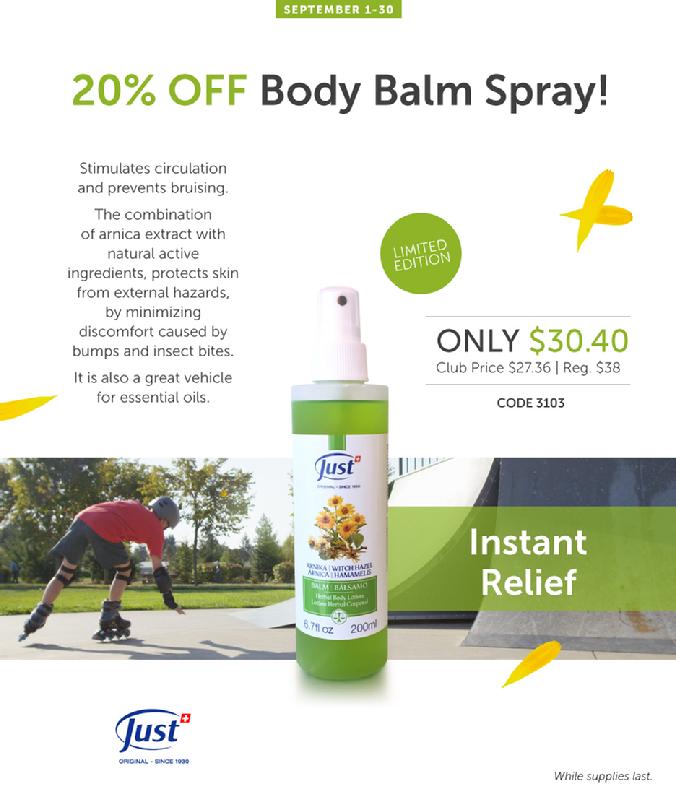 20% OFF Body Balm Spray