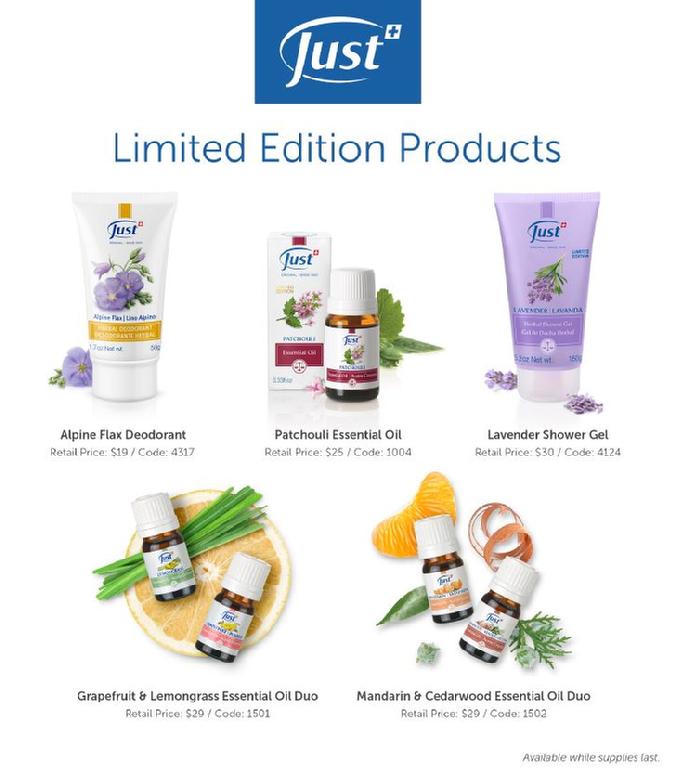 JUST Limited Edition Products